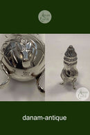 Dänisch Silber Pfefferstreuer Hugo Grun Maßnahmen 9,5cm / 3,74 Zoll