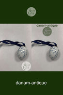 Royal Copenhagen Blue Fluted Plain Easter egg with ribbon