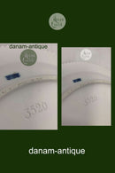 Royal Copenhagen Hvid Flora Danica Perlestel Stort ovalt serveringsfad no. 3520 / 374