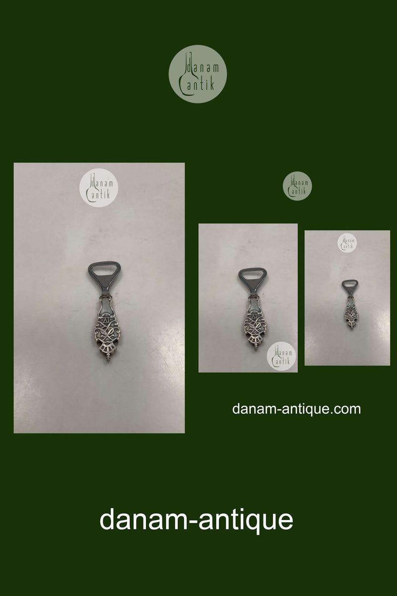 Dansk Sølv / Stål Oplukker med Kong Frederik d. 4 monogram