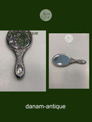 Lille håndspejl til tasken i 900 sølv