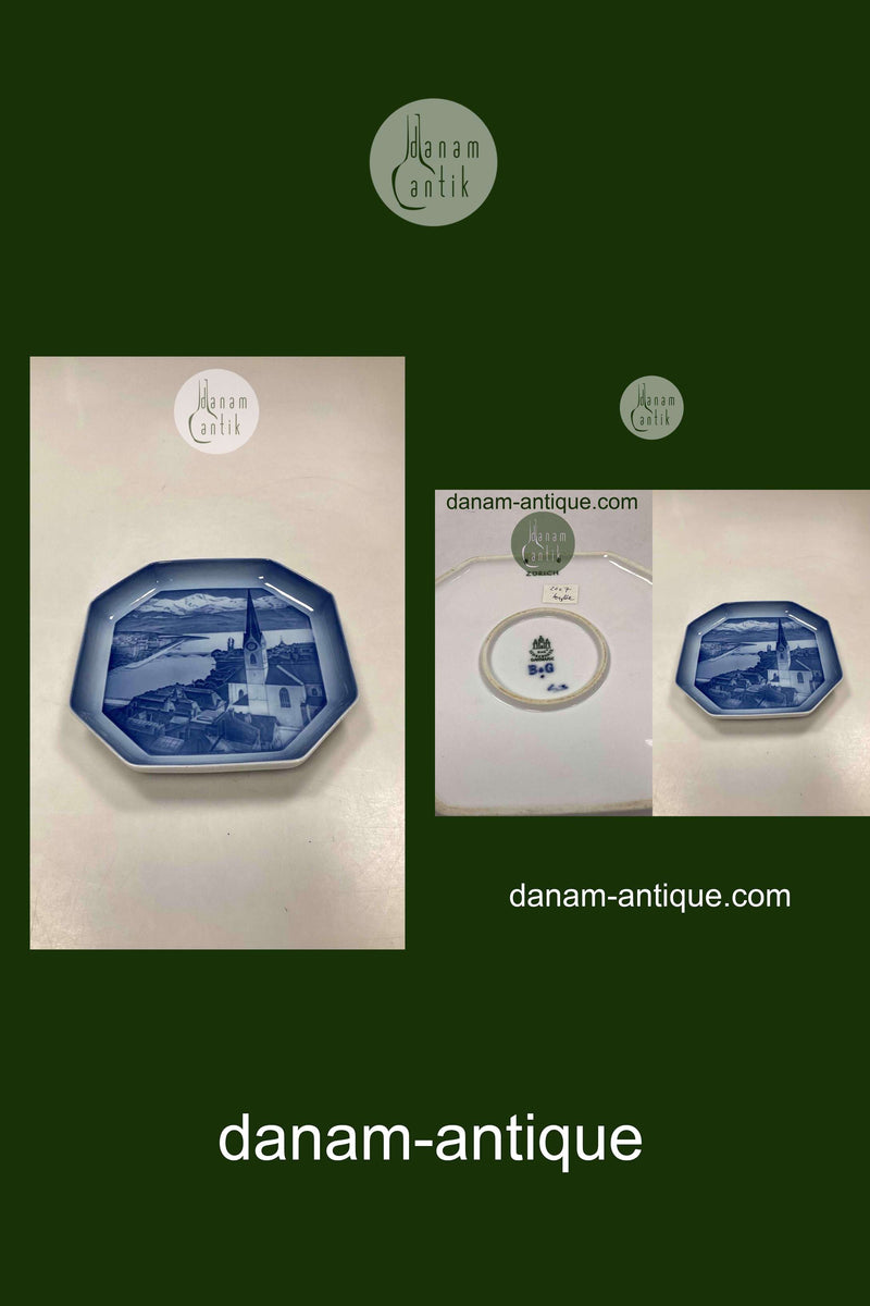 Bing og Grøndahl Alfabet Platte Zurich. Designet i 1933-1934 af Ove Larsen