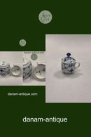 Royal Copenhagen Musselmalet Riflet Sennepskrukke med låg No. 64