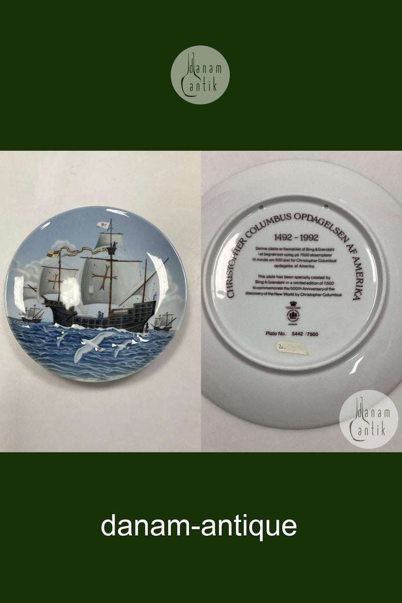 Bing og Grøndahl Christopher Columbus Platte 1492 - 1992  Platte 5442 ud af 7500