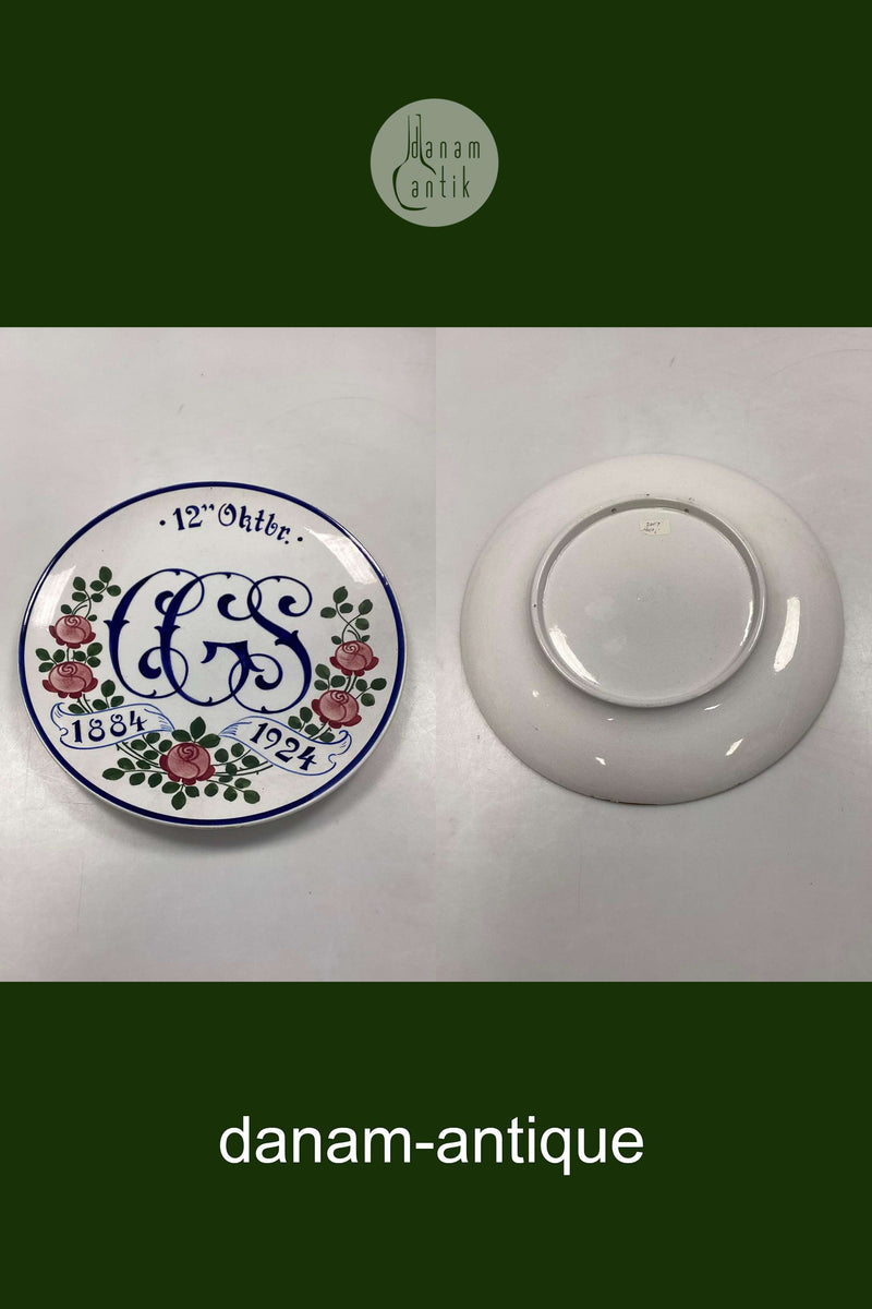 Aluminia Mindeplatte 12 Oktober 1884 - 1924