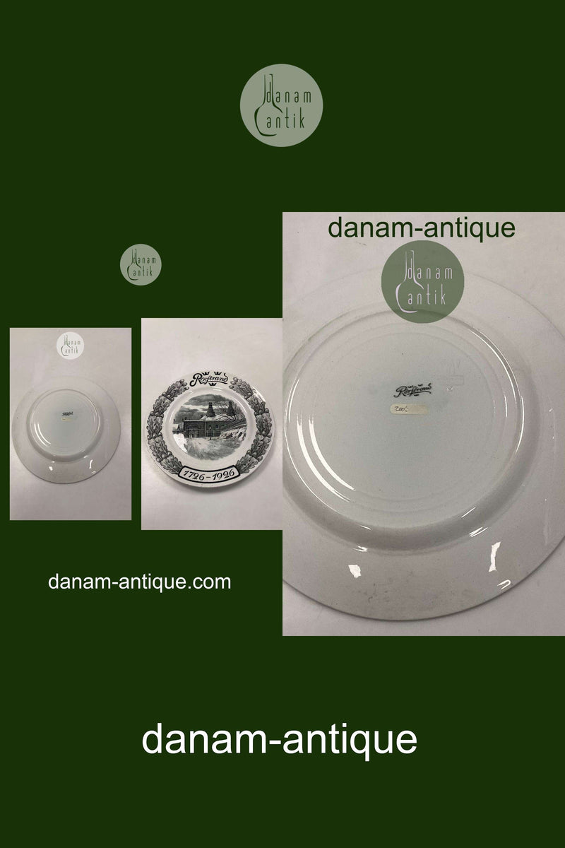 Rørstrand Sverige Jubilæums platte for fabrikken 1726 - 1926