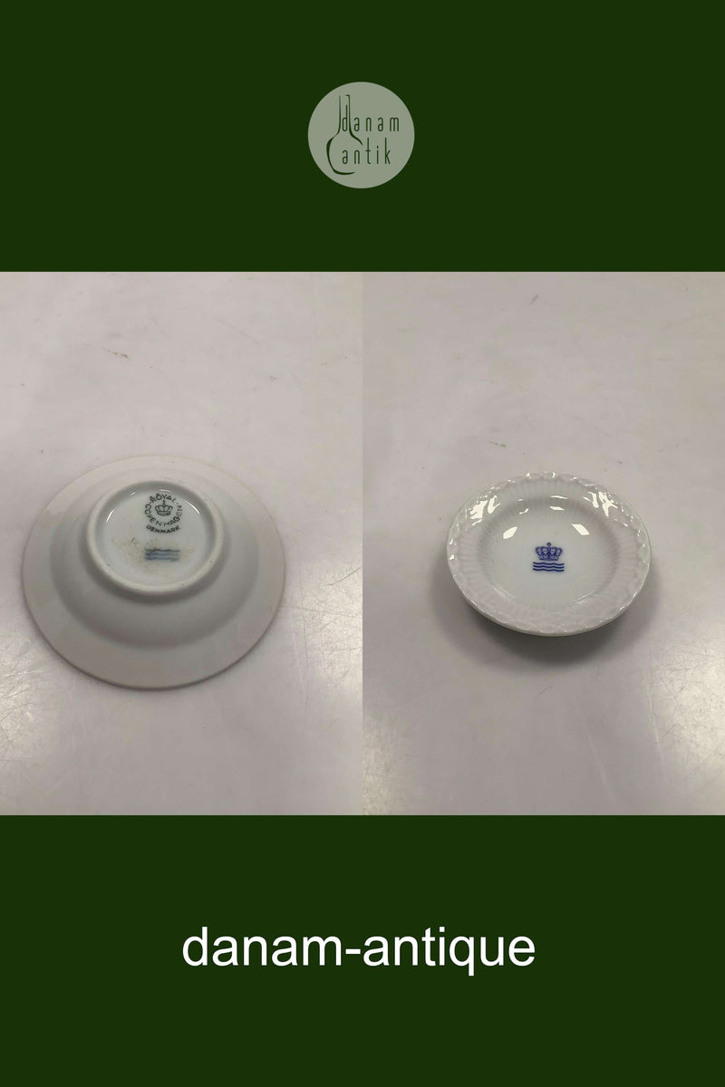 Royal Copenhagen Forhandler Platte / Skål i hvid Halvblonde