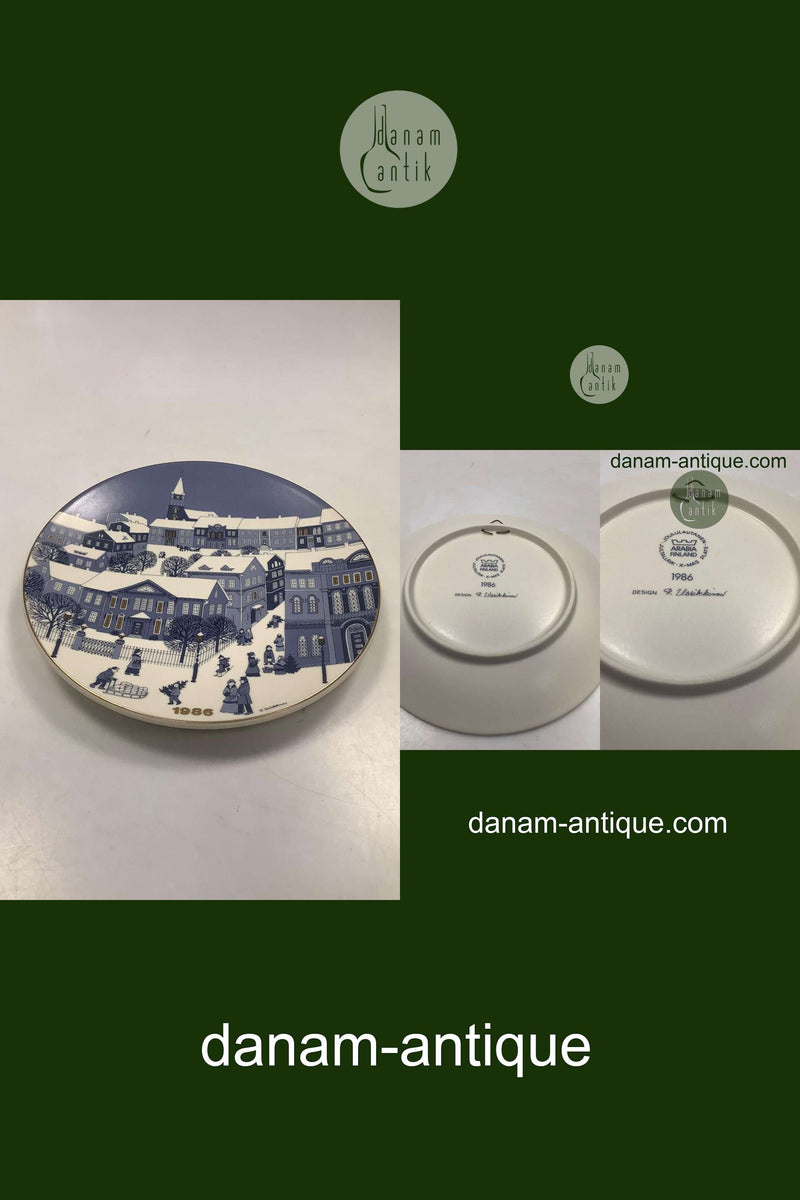 Arabia Finland Christmas plate 1986