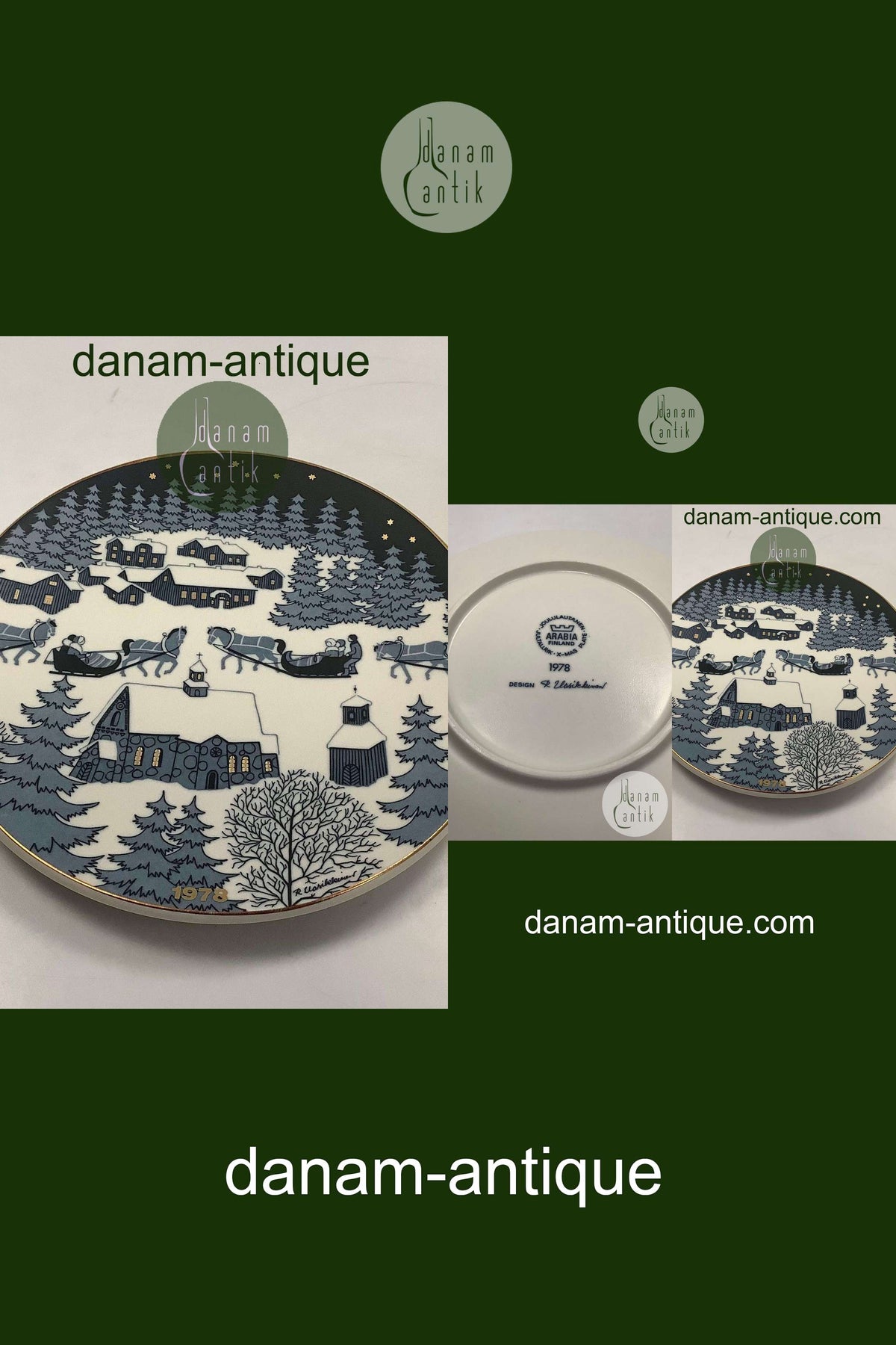 Arabia Finland Christmas plate 1978