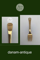 Georg Jensen Annual Fork 1981 Gold-plated Sterling Silver with enamel.
