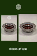 Danish Silverplate / Wooden Bottle Tray