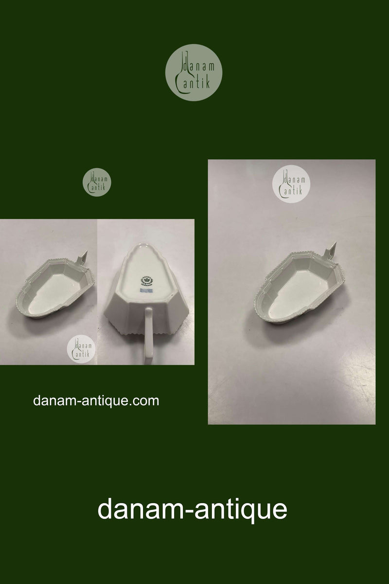 Royal Copenhagen White Flora Danica Pearl Pattern Assiet