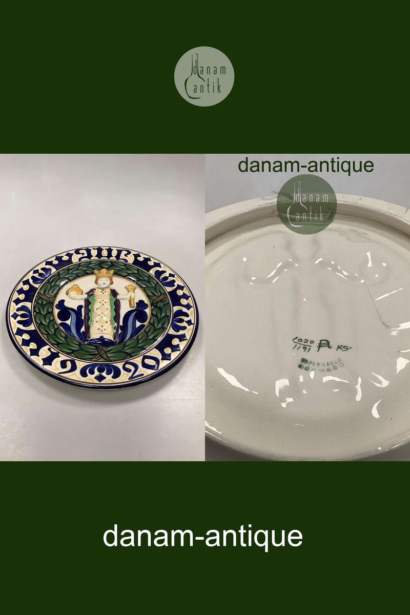 Aluminia Stor Juleplatte fra 1920