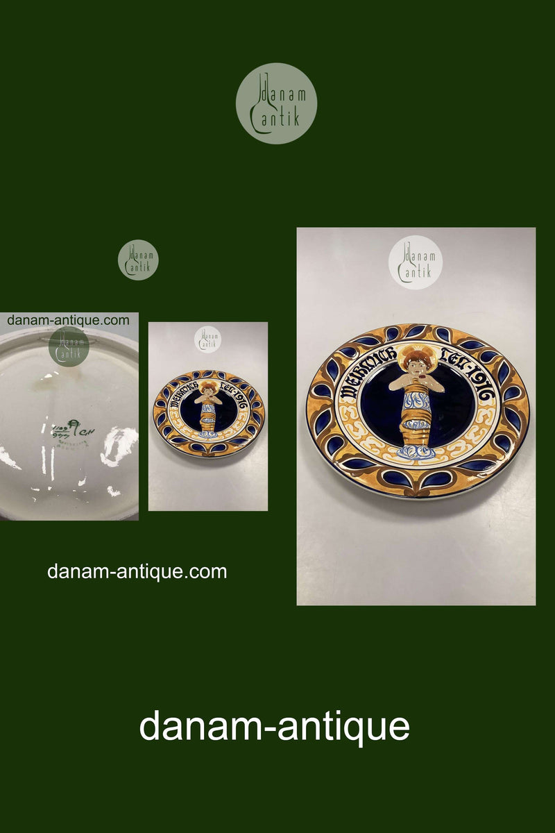 Aluminia Stor Juleplatte fra 1916 Weihnachten