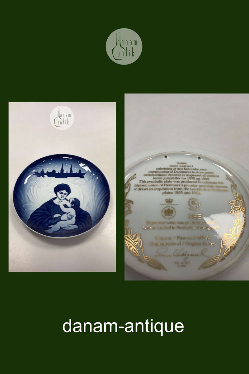 Bing og Grøndahl Royal Copenhagen Madonna med barn Mindeplatte 1908 / 1895