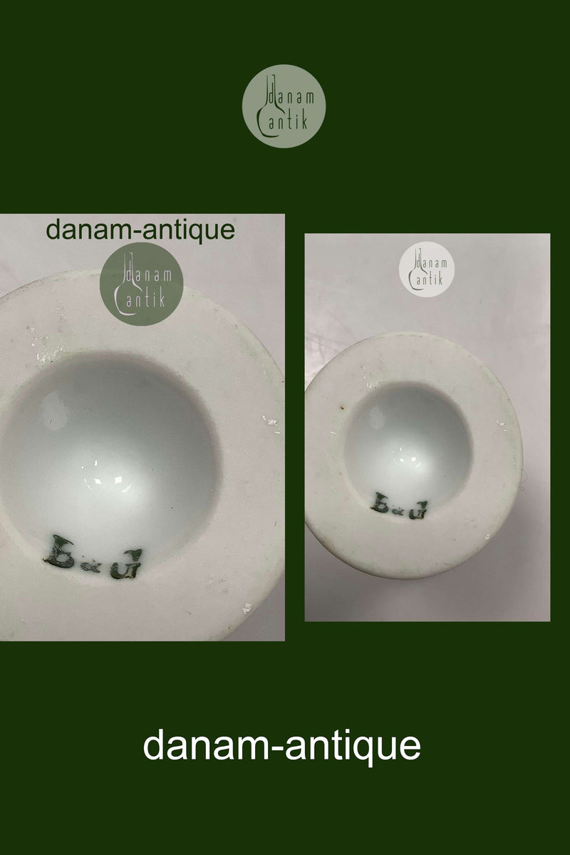 Bing og Grøndahl Jubilæumsstel / Blå Nellike Æggebæger