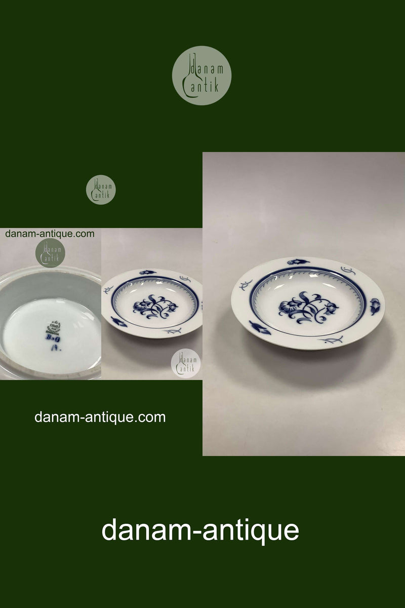 Bing og Grøndahl Jubilæumsstel / Blå Nellike Skål på Fod