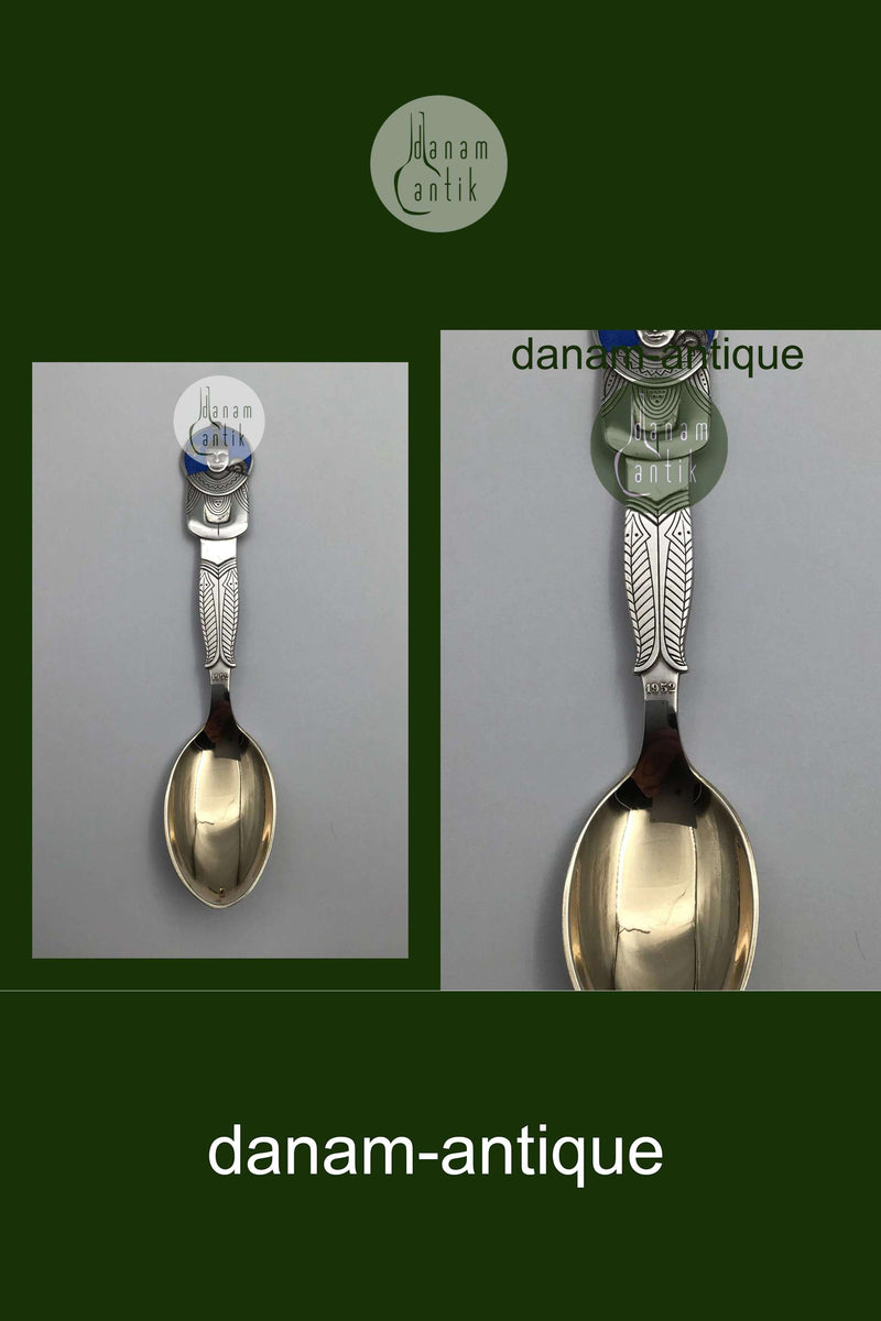 Grann & Laglye Sterling Sølv Emalje Juleske 1952