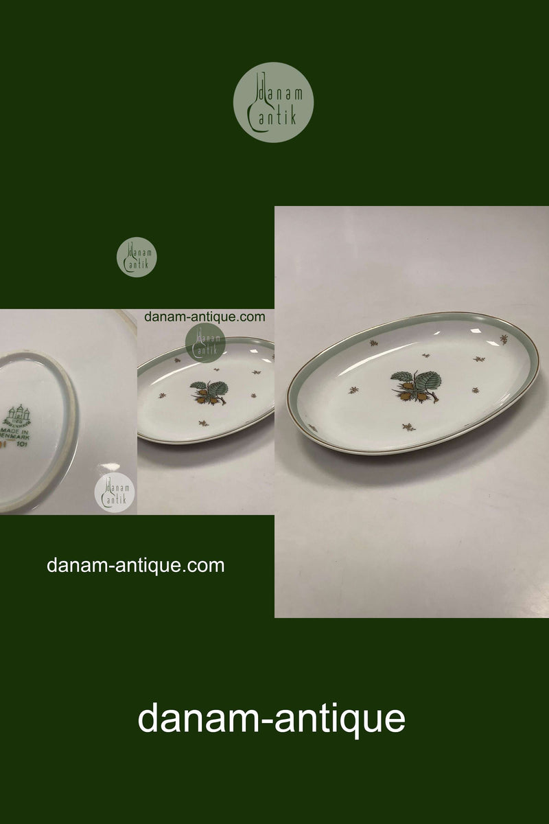 Bing og Grøndahl Hasselnød Ovalt Fad No 101