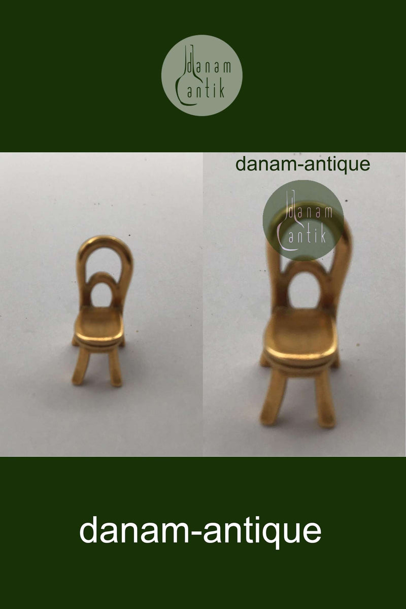 Georg Jensen Forgyldt Messing Cafe Stol Vedhæng