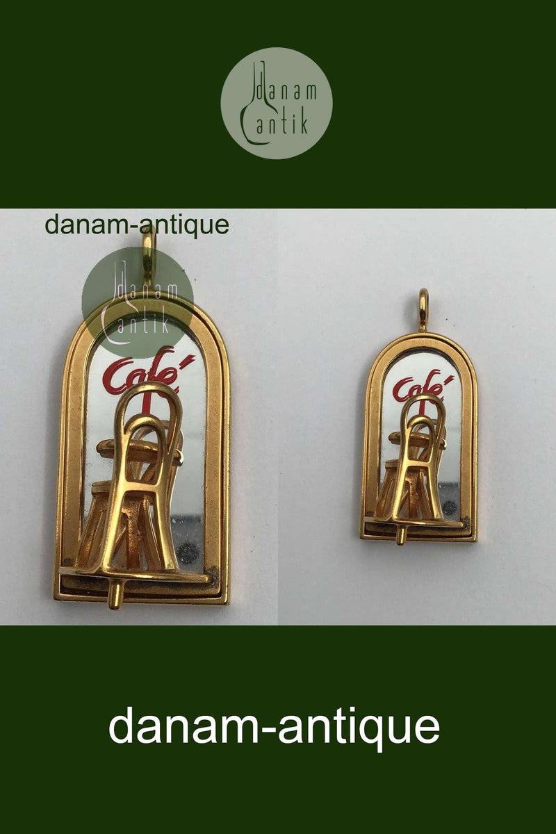 Georg Jensen Forgyldt Messing Cafe Vedhæng No. 5201