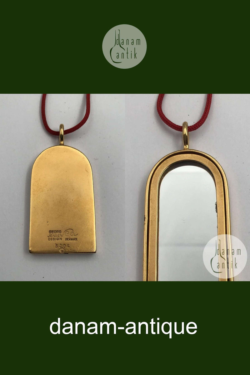 Georg Jensen Forgyldt Messing Vindue Vedhæng No. 5201