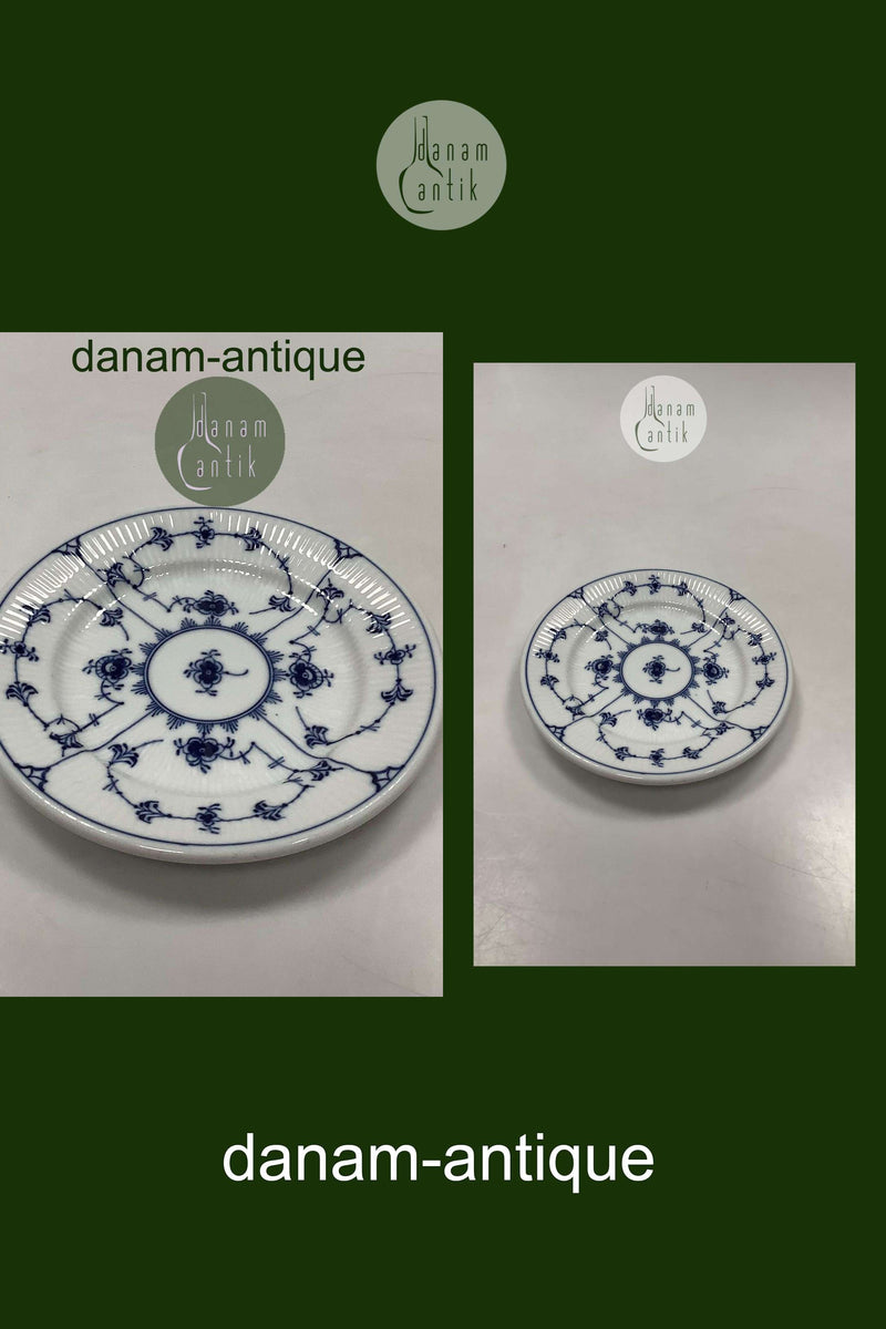 Royal Copenhagen Musselmalet Riflet Hotel Kagetallerken No 2055