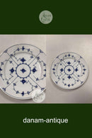 Bing og Grøndahl Blåmalet Musselmalet Riflet Spisetallerken No. 25