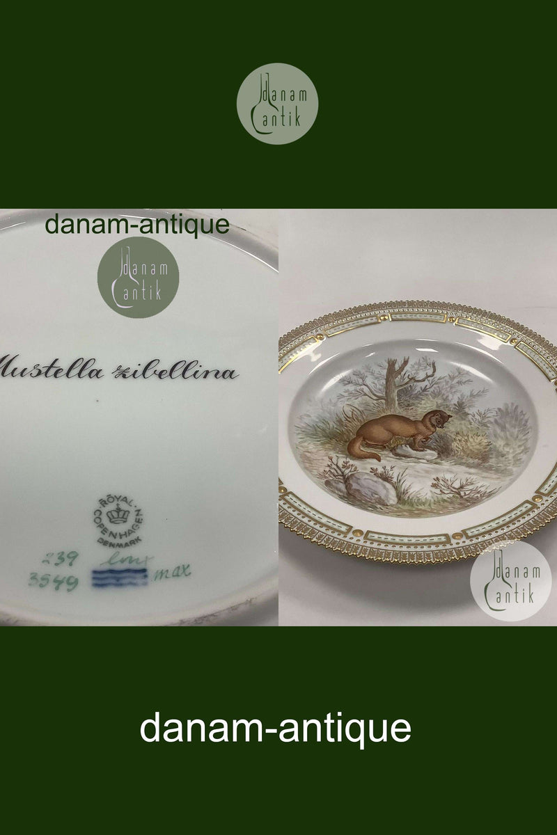 Flora Danica Jagtstel Middagstallerken No 239/3549 Zobel