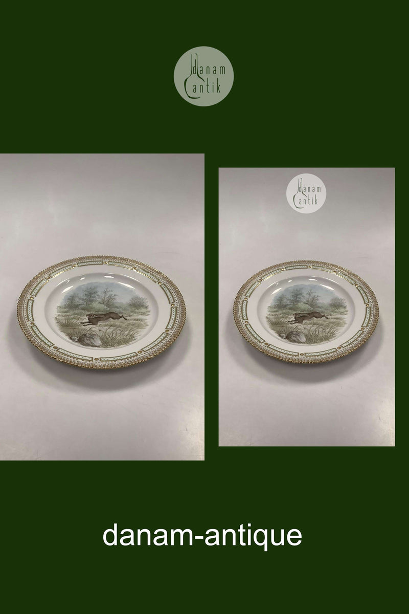 Flora Danica Jagtstel Middagstallerken No 239/3549 Hare