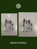 Hans Hansen Sterling Sølv Arvesølv No. 5 Bestiksæt til 12 personer 48 dele