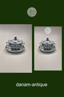 Royal Copenhagen Musselmalet Halvblonde Bouillon Kop med underkop No 764