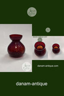 Orange brown Hyacinth glass Holmegaard / Kastrup / Fyens Glasværk