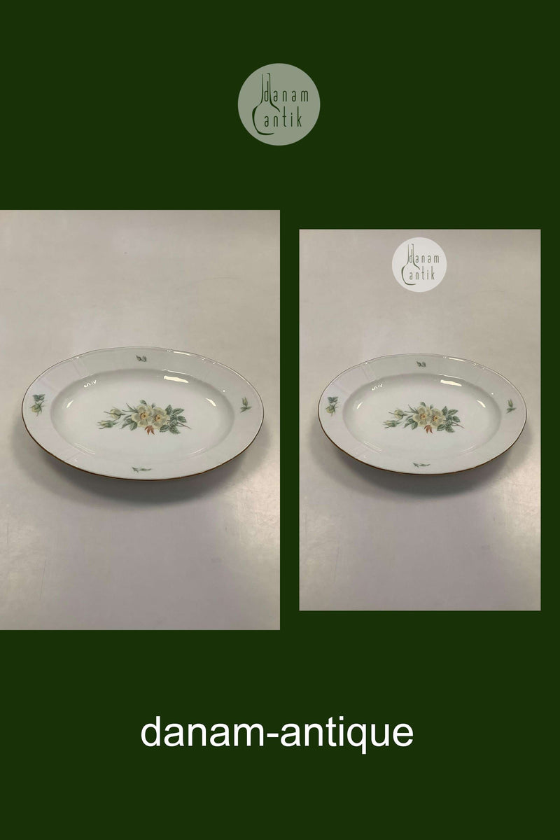 Bing og Grøndahl Klitrose Ovalt Fad No 16