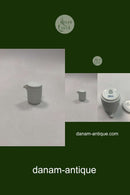 Royal Copenhagen Hvidpot Flødekande med låg. Designet af Grethe Meyer