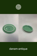 Royal Copenhagen Ursula oval Tallerken i Lysegrøn No. 073