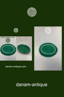 Royal Copenhagen Ursula oval Tallerken i Mørkegrøn No. 073