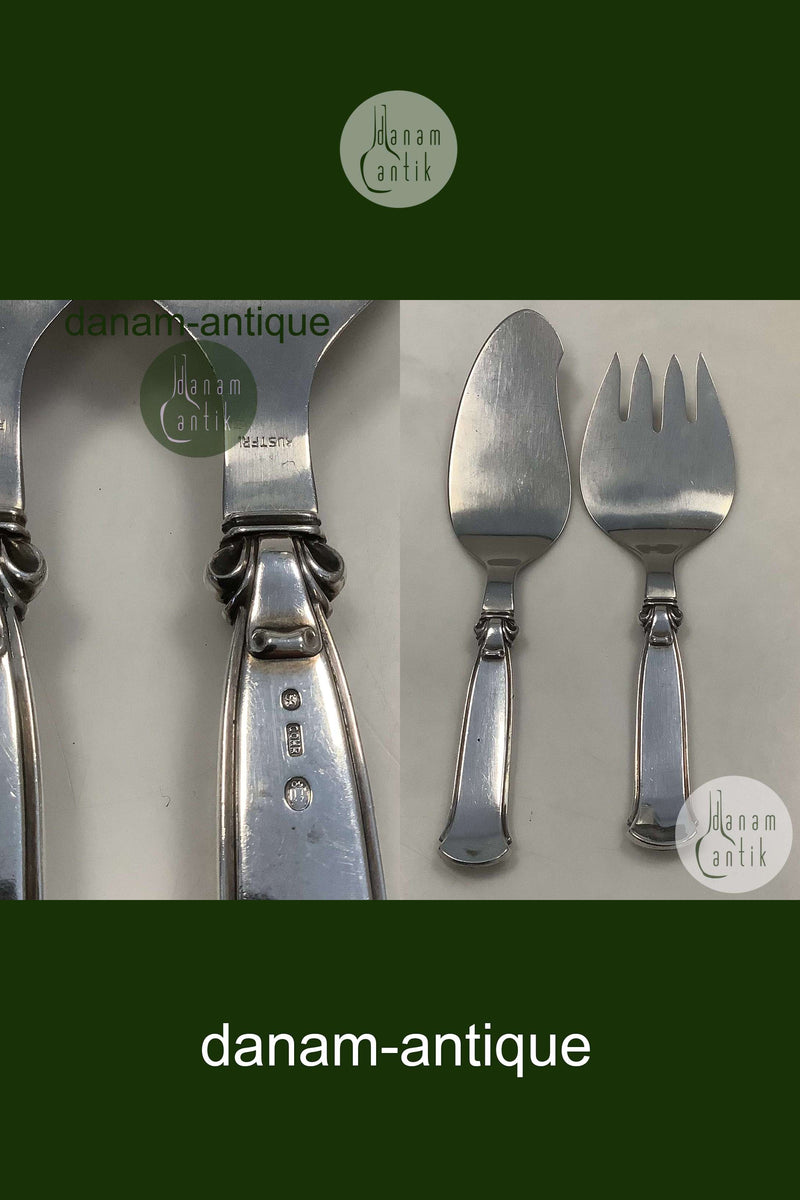 Cohr Fiske Serveringsbestik i Sølv / Stål