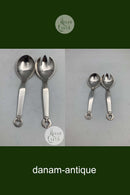 Georg Jensen Sterling Sølv Lille Salatsæt Ornamental