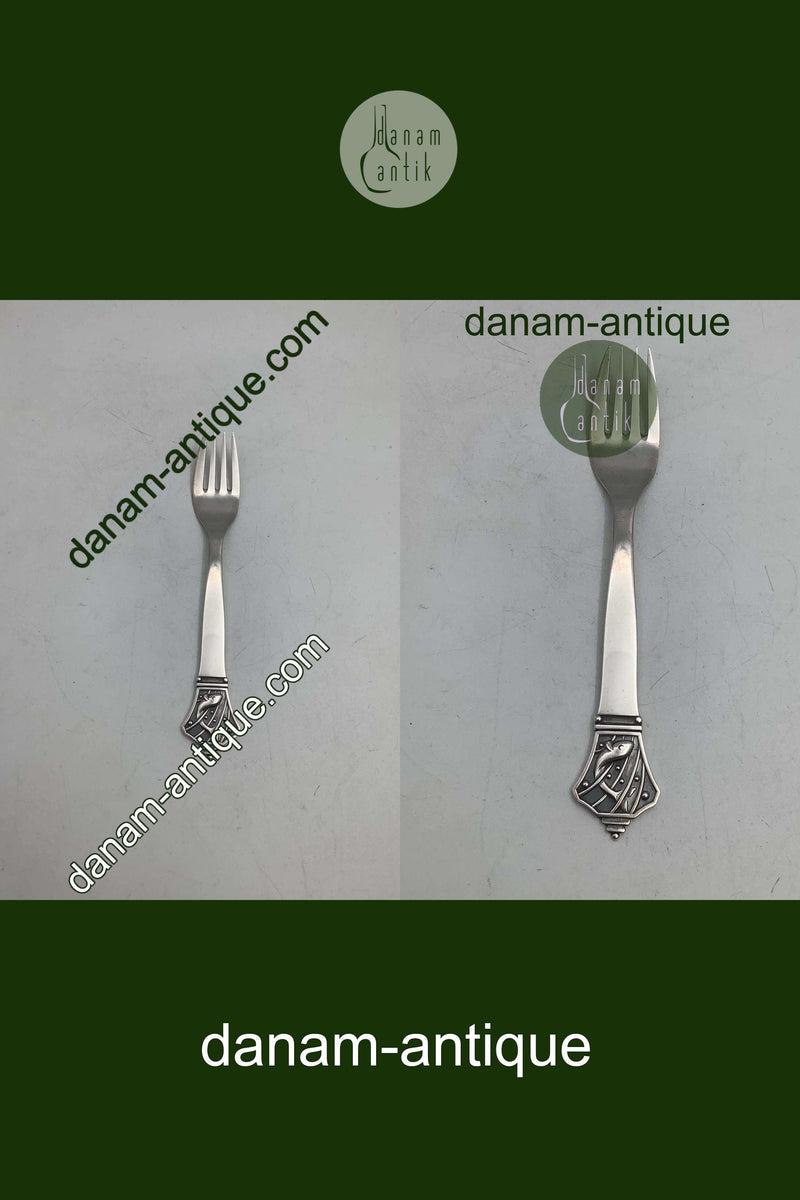 Evald Nielsen Sterling Sølv Fiskegaffel