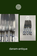 5 Royal Copenhagen Blue Fluted Plain Knives (defective) Measures 26 cm / 10.24 inch