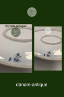 Royal Copenhagen Stel No 93 Hvid Halvblonde m. Blomster og Guldkant Ovalt Fad