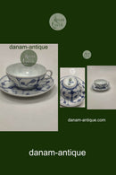 Royal Copenhagen Musselmalet Riflet Kaffekop med underkop no.88.