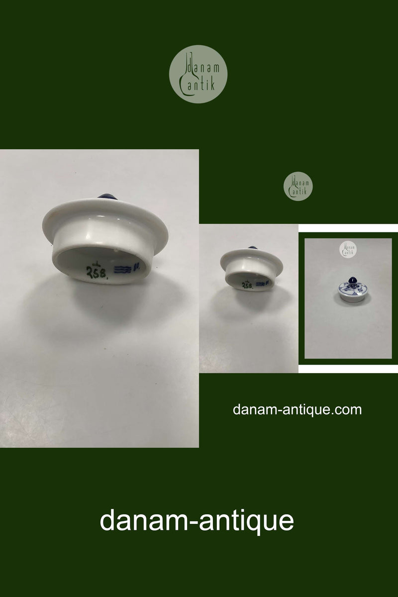 Royal Copenhagen Musselmalet Riflet Låg til Lille Thekande No. 258