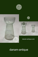 Clear Hyacinth glass with cuts Holmegaard / Kastrup / Fyens Glasværk