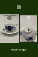 Royal Copenhagen Blå Blomst Kantet Tekop og Underkop No 8500