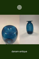 Holmegaard Capri vase in blue glass