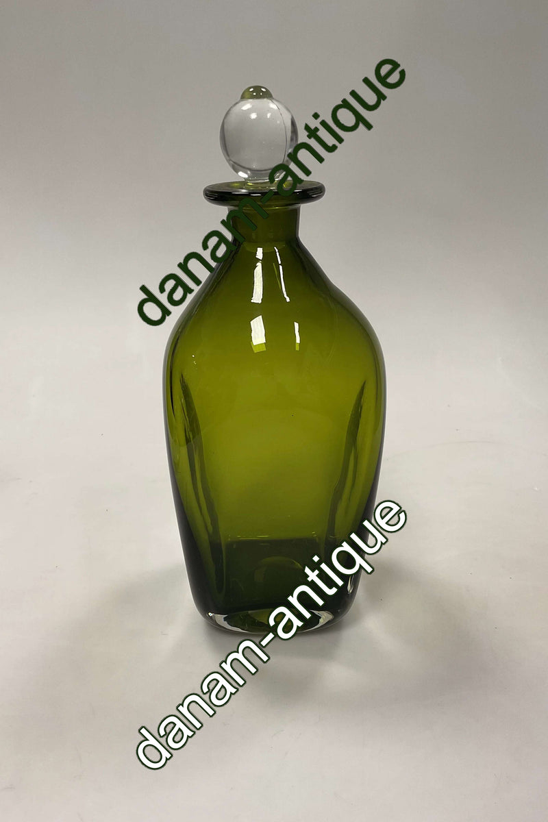 Holmegaard Grøn Glas Karaffel med Låg