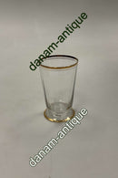 Holmegaard Ida Sodavandsglas / Vandglas med guld på stilk, rand og fod