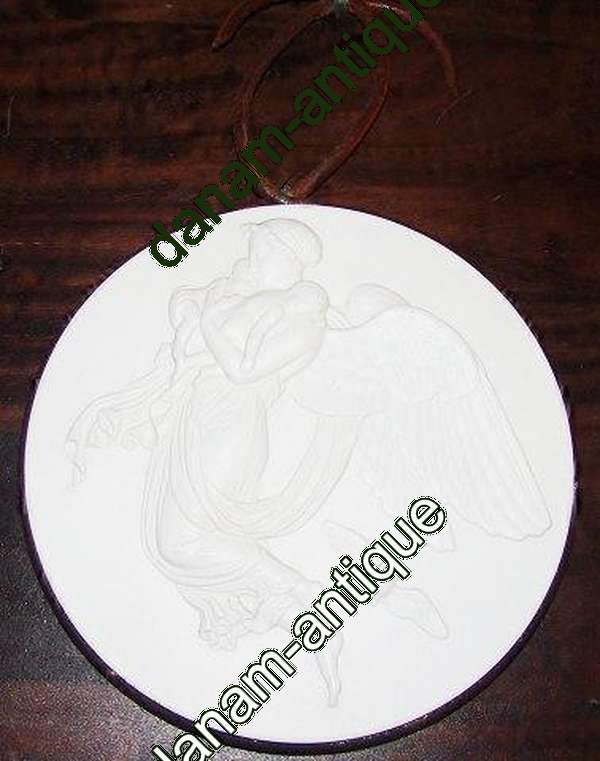 Bing og Grøndahl Biscuit Platte Nat No 123. Gravstedsplatte